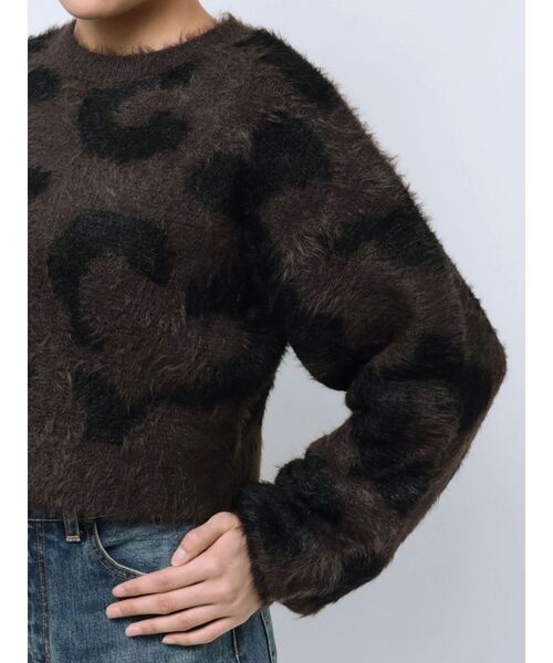EMODA(エモダ)の「レオパードシャギールーズニット(ニット/セーター・レディース・ブラック/グレー/ブラウン・FREE)」の16枚目の写真