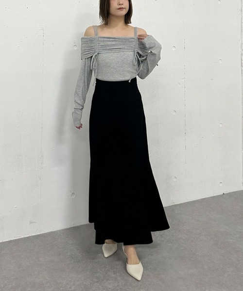セール】【25ss/サイズ展開あり】マチ付きマーメイドスカート