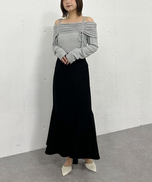 【未使用】タグ付　BEARDSLEY マチフレアーマーメイドスカート 未使用】タグ付 BEARDSLEY マチフレアーマーメイドスカート