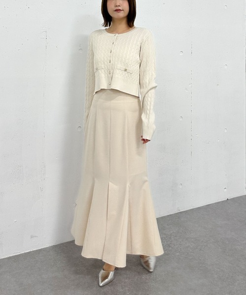 セール】【25ss/サイズ展開あり】マチ付きマーメイドスカート