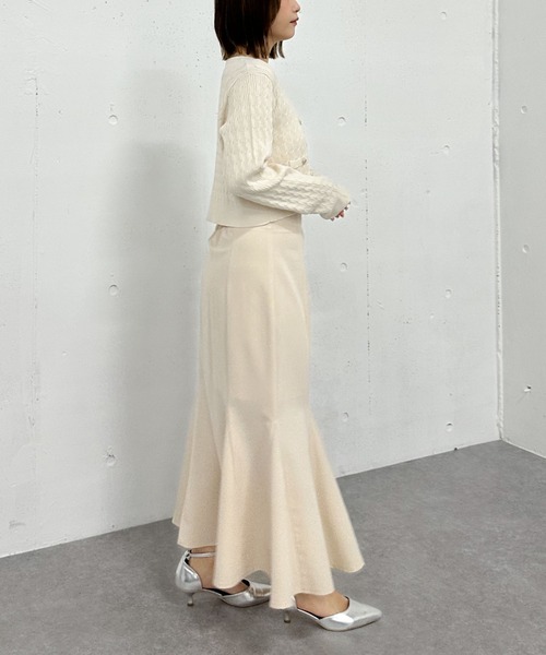 セール】【25ss/サイズ展開あり】マチ付きマーメイドスカート