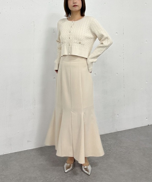 セール】【25ss/サイズ展開あり】マチ付きマーメイドスカート
