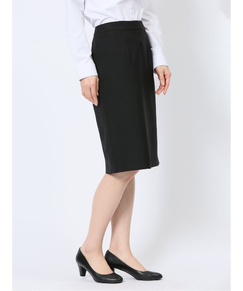 m.f.editorial(エムエフエディトリアル)の「【撥水 ストレッチ ウォッシャブル】m.f.エディトリアル レディース クリアエフェクト 黒無地 タイトスカート(セットアップ可能)(スーツスカート・レディース・ブラック・MEDIUM/LARGE/S/X-LARGE)」の6枚目の写真