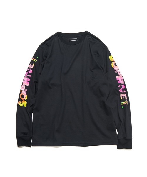 SOPHNET.(ソフネット)の「SIMON TAYLOR: FLOWER L/S TEE(Tシャツ/カットソー・メンズ・ホワイト/ブラック・SMALL/MEDIUM/LARGE/X-LARGE)」の1枚目の写真