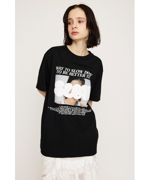 SLY（スライ）の「【WEB限定再入荷】PUFFER LOGO T/SH パッファ― ロゴ Tシャツ（Tシャツ/カットソー・レディース・ホワイト/ブラック・FREE）」の19枚目の写真