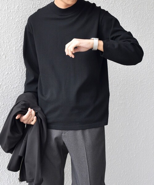 SHIPS any:〈手洗い可能〉ハイゲージ ニット モックネック Tシャツ◆（Tシャツ/カットソー）｜SHIPS any（シップス エニィ）