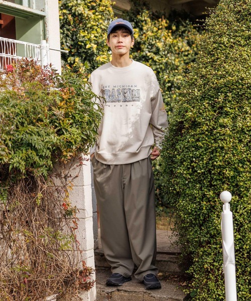 niko and...（ニコアンド）の「TRワイドトラウザー（その他パンツ・メンズ・ネイビー/ベージュ・LARGE/MEDIUM）」の10枚目の写真