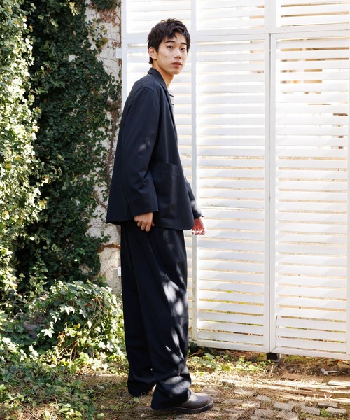 niko and...（ニコアンド）の「TRワイドトラウザー（その他パンツ・メンズ・ネイビー/ベージュ・LARGE/MEDIUM）」の3枚目の写真