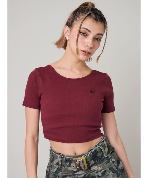 EVRIS(エヴリス)の「ワンポイントバックストラップTシャツ(Tシャツ/カットソー・レディース・レッド/ホワイト/ネイビー/ブラック・FREE)」の21枚目の写真