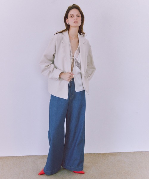 ADAM ET ROPE'（アダムエロペ）の「メロンメッシュレースジレ（ベスト・レディース・ホワイト/ブラック・FREE）」の18枚目の写真