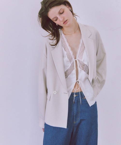 ADAM ET ROPE'（アダムエロペ）の「メロンメッシュレースジレ（ベスト・レディース・ホワイト/ブラック・FREE）」の19枚目の写真