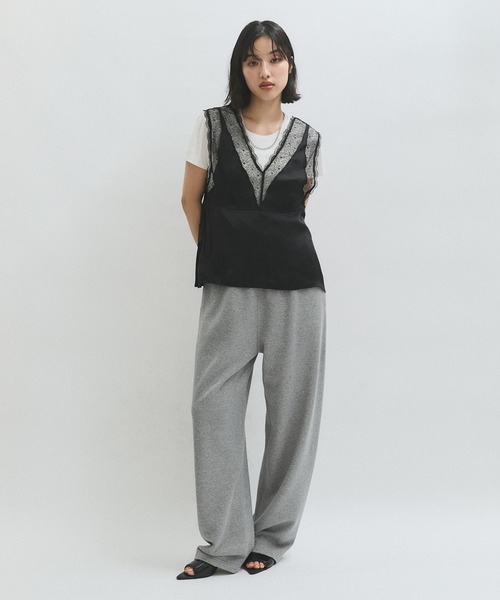ADAM ET ROPE' ベスト ジレ メロンメッシュレースジレ
