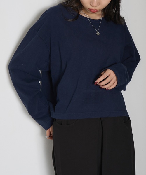 LOS ANGELES APPAREL(ロサンゼルスアパレル)の「【Los Angeles Apparel】Long Sleeve Garment Dye Cropped T L-1839GD※(Tシャツ/カットソー・レディース・ネイビー/ブラック/オリーブ/オフホワイト・S/M/L)」の19枚目の写真