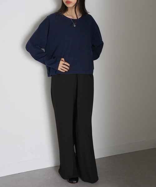 LOS ANGELES APPAREL(ロサンゼルスアパレル)の「【Los Angeles Apparel】Long Sleeve Garment Dye Cropped T L-1839GD※(Tシャツ/カットソー・レディース・ネイビー/ブラック/オリーブ/オフホワイト・S/M/L)」の22枚目の写真