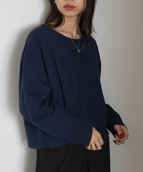 LOS ANGELES APPAREL(ロサンゼルスアパレル)の「【Los Angeles Apparel】Long Sleeve Garment Dye Cropped T L-1839GD※(Tシャツ/カットソー・レディース・ネイビー/ブラック/オリーブ/オフホワイト・S/M/L)」の20枚目の写真
