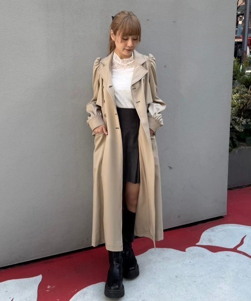 REDYAZEL（レディアゼル）の「シャーリングスリーブレースブラウス（Tシャツ/カットソー・レディース・ホワイト系その他/ブラック系その他・FREE）」の15枚目の写真