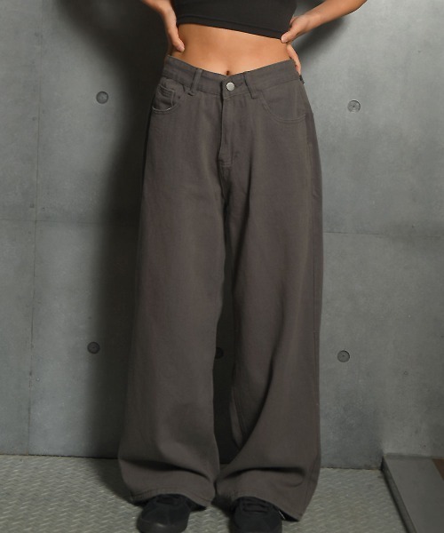セール】ワイドクロスボタンパンツ / Wide Cross Button Pants