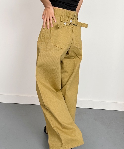 大きな取引 セール】ワイドクロスボタンパンツ / Pants Button Cross Wide パンツ