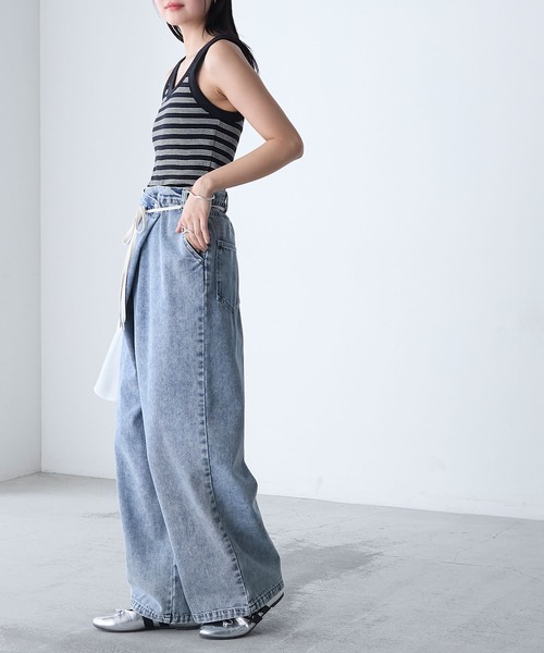 MILLER（ミラー）の「【forksy.】【Robert P. Miller】 ロバート ピー ミラー カップ付きパネルリブ ボーダータンクトップ（タンクトップ・レディース・レッド系/ブラウン系/ブルー系/ブラック系・FREE）」の16枚目の写真