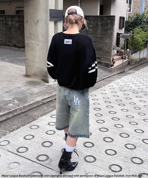 BACK TO THE FIELD（バック トゥー ザ フィールド）の「【MLB】ハーフデニム（デニムパンツ・レディース・ブルー/ブラック・FREE）」の10枚目の写真