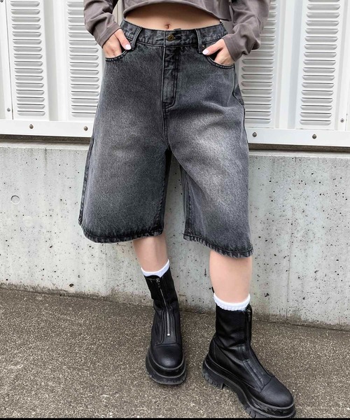 BACK TO THE FIELD（バック トゥー ザ フィールド）の「【MLB】ハーフデニム（デニムパンツ・レディース・ブルー/ブラック・FREE）」の13枚目の写真