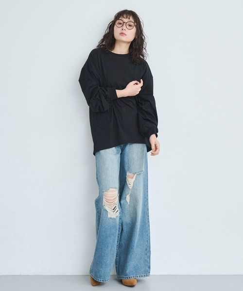 LOUNGEDRESS（ラウンジドレス）の「ルーズデニムパンツ（デニム