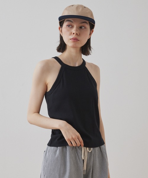 Unblend(アンブレンド)の「【Unblend】Unblend Basic カップ付き ホルターネック リブ パック タンクトップ(タンクトップ・レディース・ブラック/ホワイト/ブラウン/オレンジ・S/M)」の7枚目の写真
