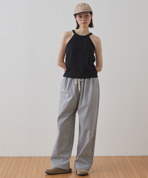 Unblend(アンブレンド)の「【Unblend】Unblend Basic カップ付き ホルターネック リブ パック タンクトップ(タンクトップ・レディース・ブラック/ホワイト/ブラウン/オレンジ・S/M)」の12枚目の写真