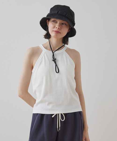 Unblend(アンブレンド)の「【Unblend】Unblend Basic カップ付き ホルターネック リブ パック タンクトップ(タンクトップ・レディース・ブラック/ホワイト/ブラウン/オレンジ・S/M)」の19枚目の写真