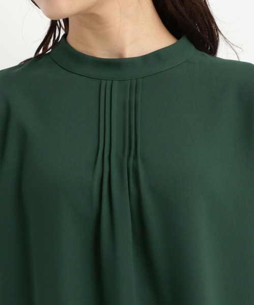 Andemiu（アンデミュウ）の「ソデボタンスタンドブラウス325552（シャツ/ブラウス・レディース・ネイビー/ブルー/オフホワイト/ブラック/グリーン・FREE）」の13枚目の写真