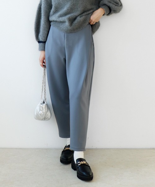 Jines(ジネス)の「スーパーハイテンション サイドタックパンツ(その他パンツ・レディース・ブラック/ベージュ/ライトグレー・38)」の3枚目の写真