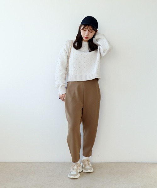 Jines(ジネス)の「スーパーハイテンション サイドタックパンツ(その他パンツ・レディース・ブラック/ベージュ/ライトグレー・38)」の11枚目の写真