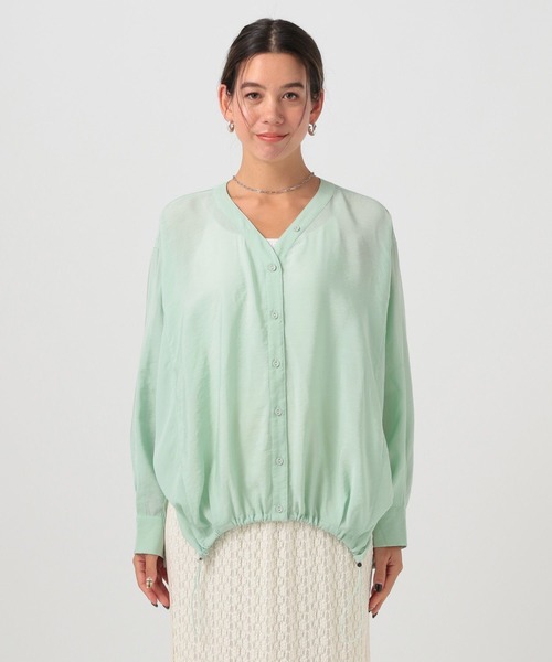 BAYFLOW（ベイフロー）の「ドロストヘムブラウス（シャツ/ブラウス・レディース・オフホワイト/ピンク/モカ/ミント・FREE）」の12枚目の写真