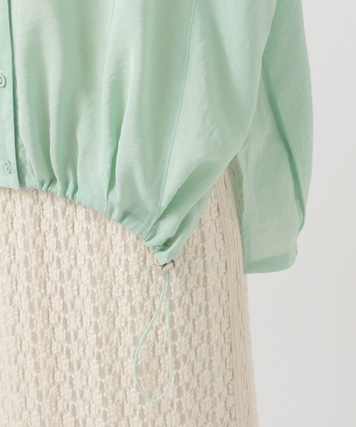 BAYFLOW（ベイフロー）の「ドロストヘムブラウス（シャツ/ブラウス・レディース・オフホワイト/ピンク/モカ/ミント・FREE）」の17枚目の写真