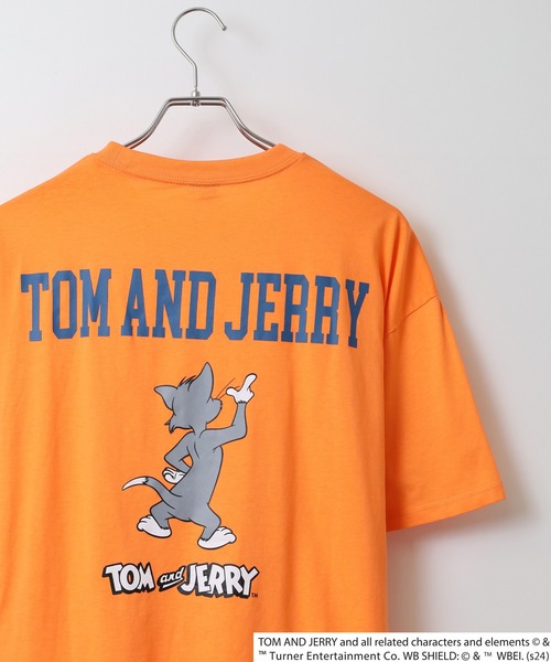 Tom&Jerry(トムアンドジェリー)の「TOM&JERRY オーバーTシャツ unisex(Tシャツ/カットソー・メンズ・モカ/ネイビー/チャコール/ベージュ/ダークグリーン系1/オレンジ/チャコールグレー/ホワイト系3/オフホワイト/ダークグリーン/杢グレー/ネイビー系1/ブラック系1/ブラック/ホワイト系1/ホワイト系2・M/L/XL)」の16枚目の写真