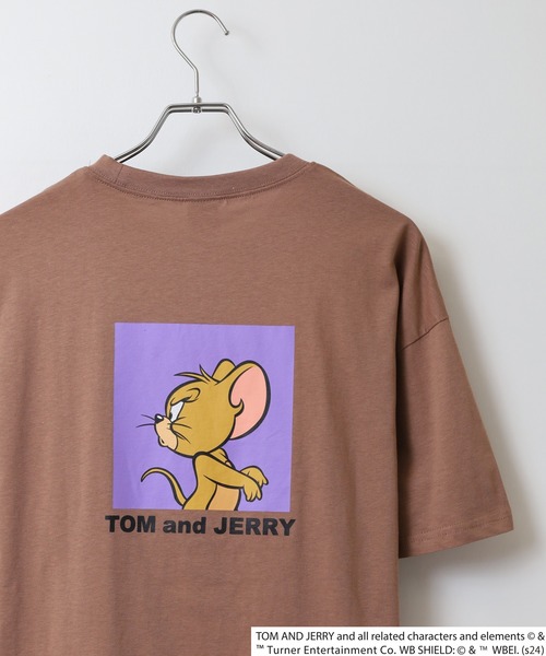 Tom&Jerry(トムアンドジェリー)の「TOM&JERRY オーバーTシャツ unisex(Tシャツ/カットソー・メンズ・モカ/ネイビー/チャコール/ベージュ/ダークグリーン系1/オレンジ/チャコールグレー/ホワイト系3/オフホワイト/ダークグリーン/杢グレー/ネイビー系1/ブラック系1/ブラック/ホワイト系1/ホワイト系2・M/L/XL)」の11枚目の写真