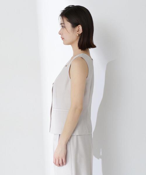NATURAL BEAUTY BASIC(ナチュラルビューティーベーシック)の「◇【Oggi掲載】リネンライクツイルシリーズ ベスト(その他アウター・レディース・ブラウン/ベージュ/カーキ・FREE)」の21枚目の写真