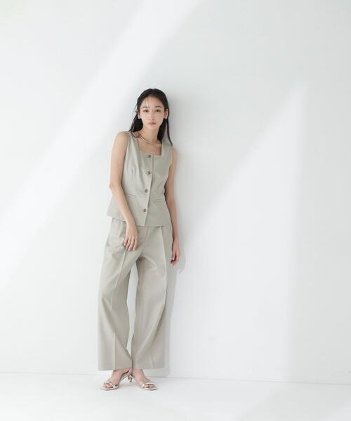 NATURAL BEAUTY BASIC(ナチュラルビューティーベーシック)の「◇【Oggi掲載】リネンライクツイルシリーズ ベスト(その他アウター・レディース・ブラウン/ベージュ/カーキ・FREE)」の8枚目の写真