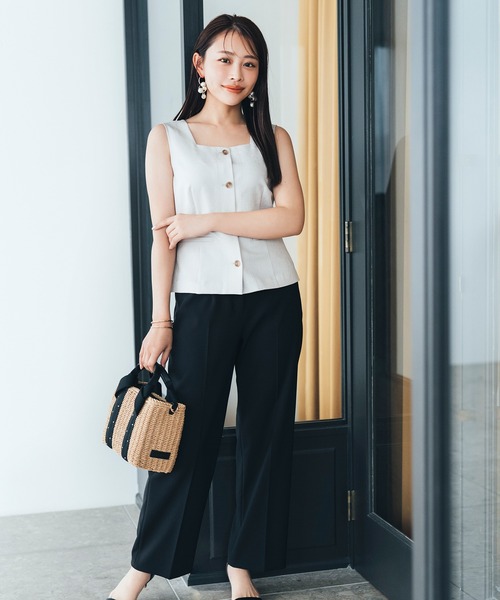 2025vis春夏新作美easyリネンライクジャーナル　キナリベージュMサイズ ナチュラルビューティーベーシック NATURAL BEAUTY BASIC サイド