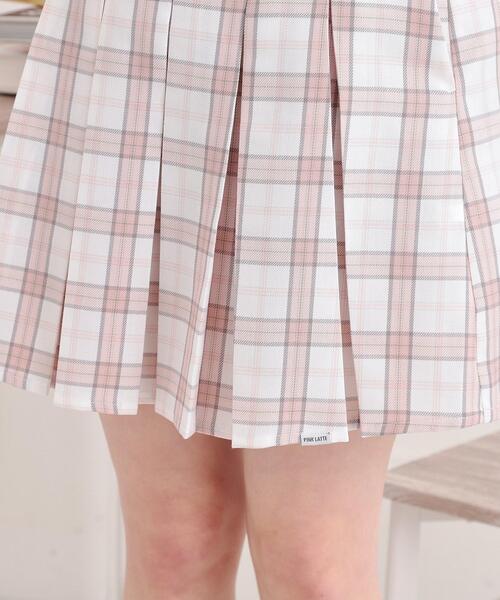 PINK-latte(ピンクラテ)の「インパンプリーツチェックスカート(スカート・キッズ・ライトグレー系1/ピンク系その他/ブルー系6・13/14/15 /16)」の22枚目の写真