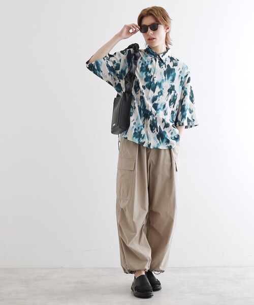 tk.TAKEO KIKUCHI（ティーケータケオキクチ）の「楊柳ブラープリントシャツ（シャツ/ブラウス・メンズ・ネイビー系3/ブラック系3/グリーン系4・01/02/03）」の11枚目の写真