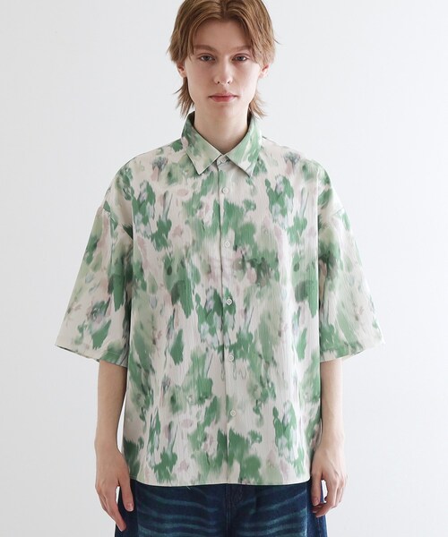 tk.TAKEO KIKUCHI（ティーケータケオキクチ）の「楊柳ブラープリントシャツ（シャツ/ブラウス・メンズ・ネイビー系3/ブラック系3/グリーン系4・01/02/03）」の13枚目の写真