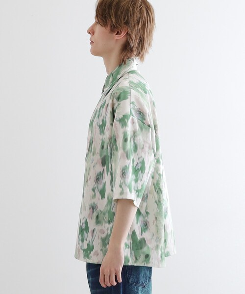 tk.TAKEO KIKUCHI（ティーケータケオキクチ）の「楊柳ブラープリントシャツ（シャツ/ブラウス・メンズ・ネイビー系3/ブラック系3/グリーン系4・01/02/03）」の14枚目の写真