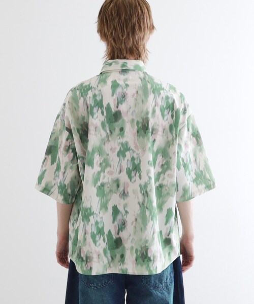 tk.TAKEO KIKUCHI（ティーケータケオキクチ）の「楊柳ブラープリントシャツ（シャツ/ブラウス・メンズ・ネイビー系3/ブラック系3/グリーン系4・01/02/03）」の15枚目の写真