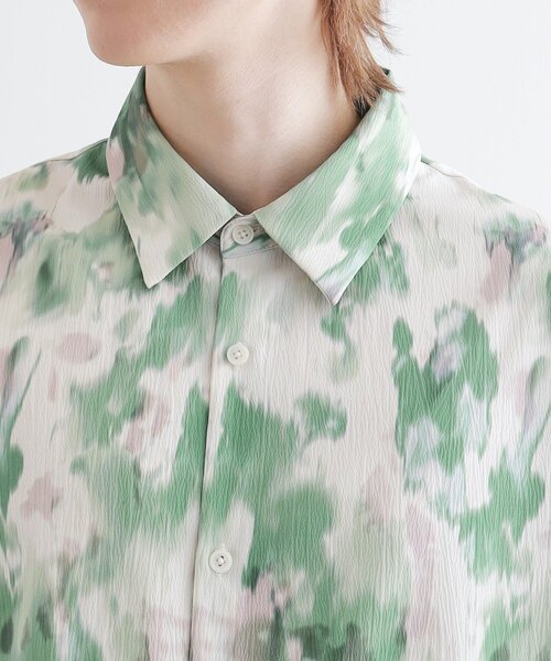 tk.TAKEO KIKUCHI（ティーケータケオキクチ）の「楊柳ブラープリントシャツ（シャツ/ブラウス・メンズ・ネイビー系3/ブラック系3/グリーン系4・01/02/03）」の16枚目の写真