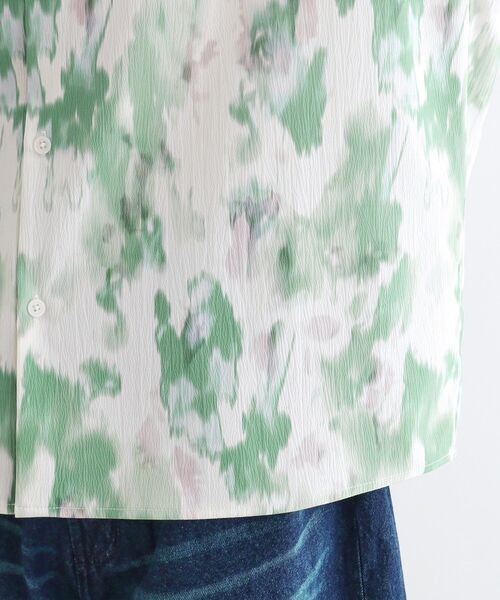 tk.TAKEO KIKUCHI（ティーケータケオキクチ）の「楊柳ブラープリントシャツ（シャツ/ブラウス・メンズ・ネイビー系3/ブラック系3/グリーン系4・01/02/03）」の10枚目の写真