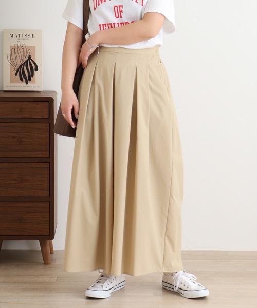 EGLANTINE（エグランティーヌ）の「EGLANTINE ボックスフレアーワイドタックパンツ（その他パンツ・レディース・カーキ/ブラック/ベージュ・40）」の3枚目の写真