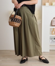 EGLANTINE ボックスフレアーワイドタックパンツ
