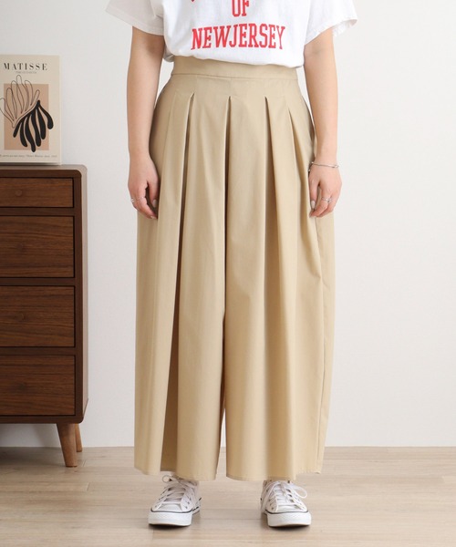 EGLANTINE（エグランティーヌ）の「EGLANTINE ボックスフレアーワイドタックパンツ（その他パンツ・レディース・カーキ/ブラック/ベージュ・40）」の16枚目の写真