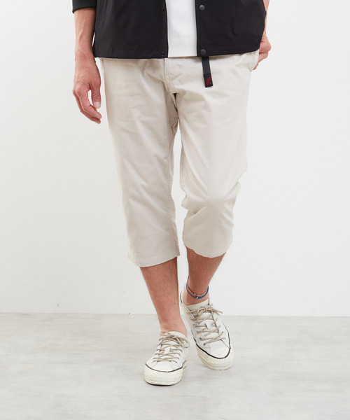 MEN'S MELROSE(メンズメルローズ)の「【Gramicci/グラミチ】ストレッチツイルミドルカットパンツ | GMP4-SJP06(デニムパンツ・メンズ・ブラック/アイボリー/ネイビー・3/4/5)」の1枚目の写真
